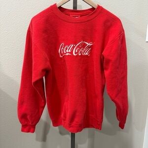 Vintage Everything Coca-Cola red embroidered sweatshirt size medium